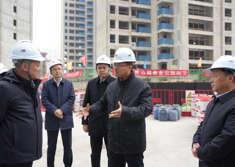 2024年12月26日，湖南省委常委、岳陽市委書記謝衛江到四化建南區改造項目九禧府樓盤調研