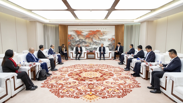 莫鼎革與安哥拉駐華大使內(nèi)圖、Sonangol代表團(tuán)舉行會(huì)談